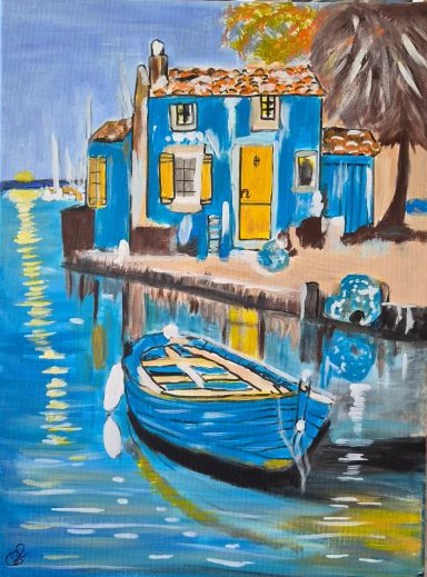 Das blaue Haus am Meer