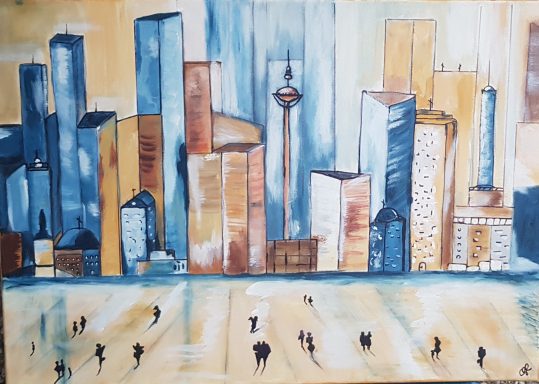 Skyline Lichter Ocker